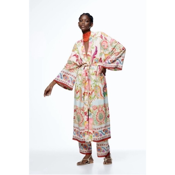 NWT Zara Floral Kimono Size XS - Picture 3 of 8